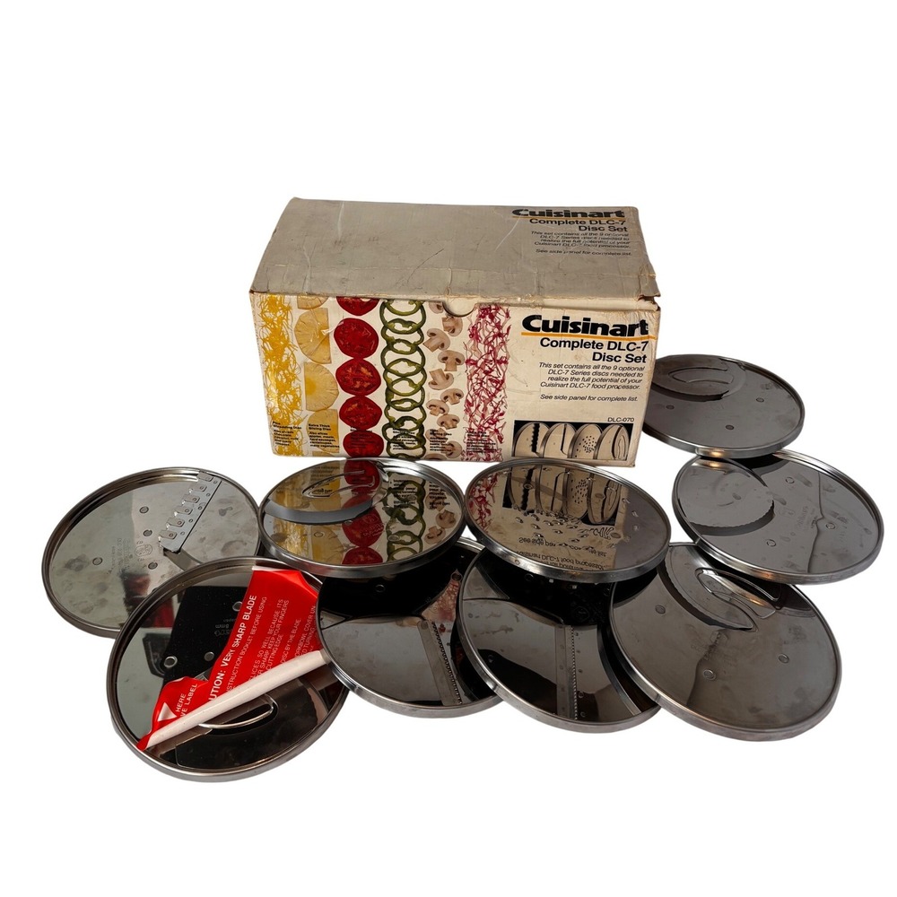 Cuisinart Complete DLC-7 Disc Set 9 Blades Slicing Shredding Julienne DLC-070